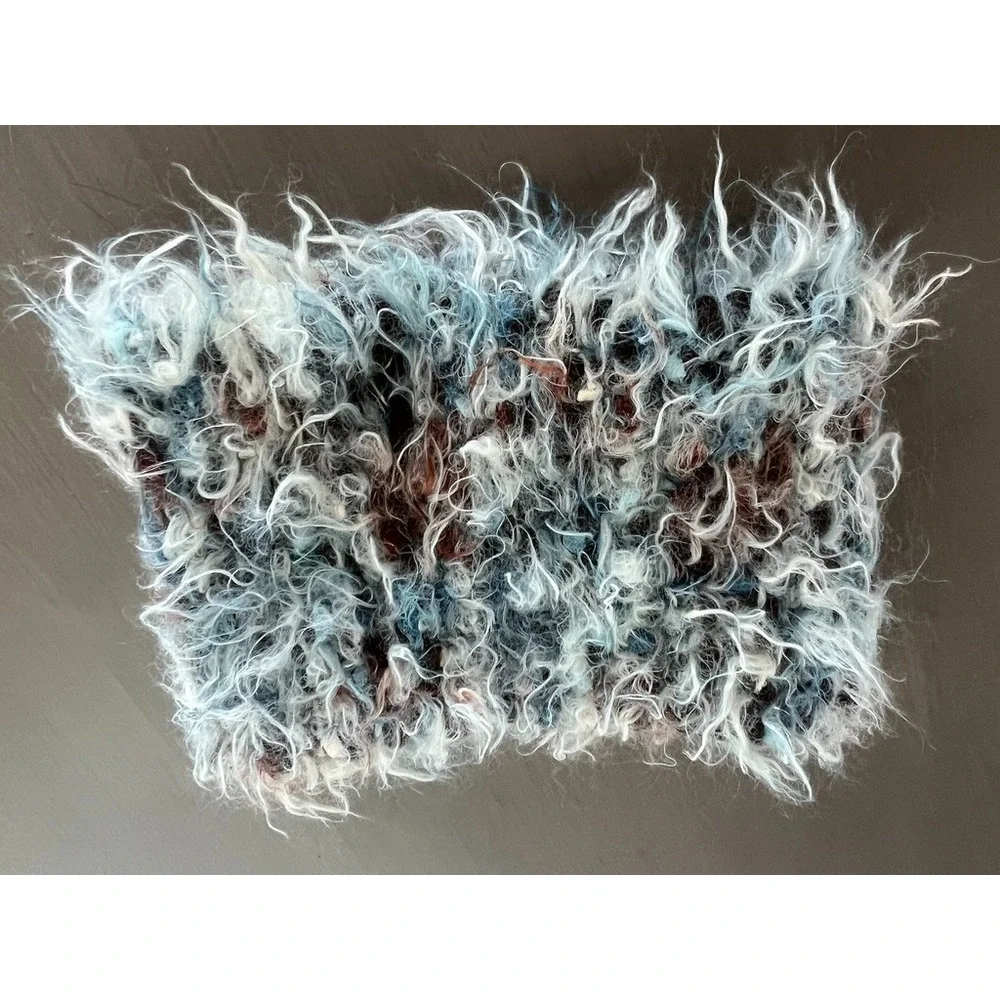 Soft‎ Fluffy Knit Winter Headband Ear Warmer Cozy Textured Fuzzy Head Wrap Blue
